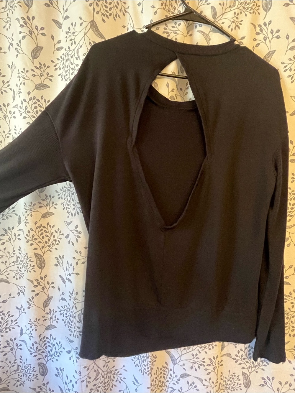 ALO Yoga Black Open-Back Pullover Hoodie